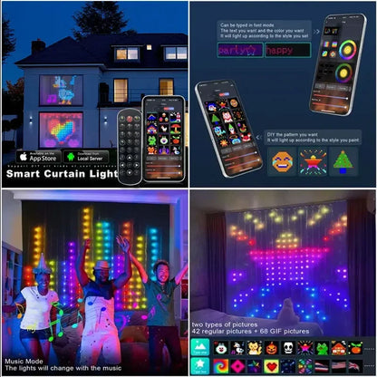 Dragon store ™LED Smart RGB Curtain